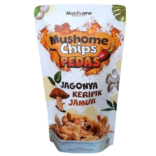 

Mushome Chips - Keripik Jamur Tiram Pedas - 80gr