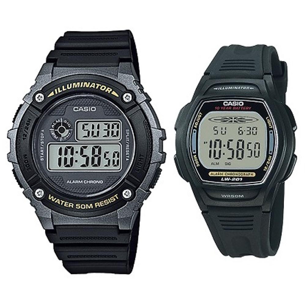 Jam Tangan Casio Original Couple Pria Wanita W 216H 1B LW 201 1A Harga Sepasang