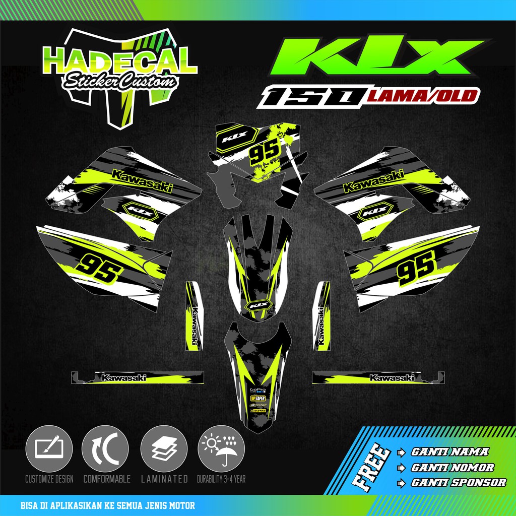 DECAL KLX 150 LAMA BRUSH STABILO