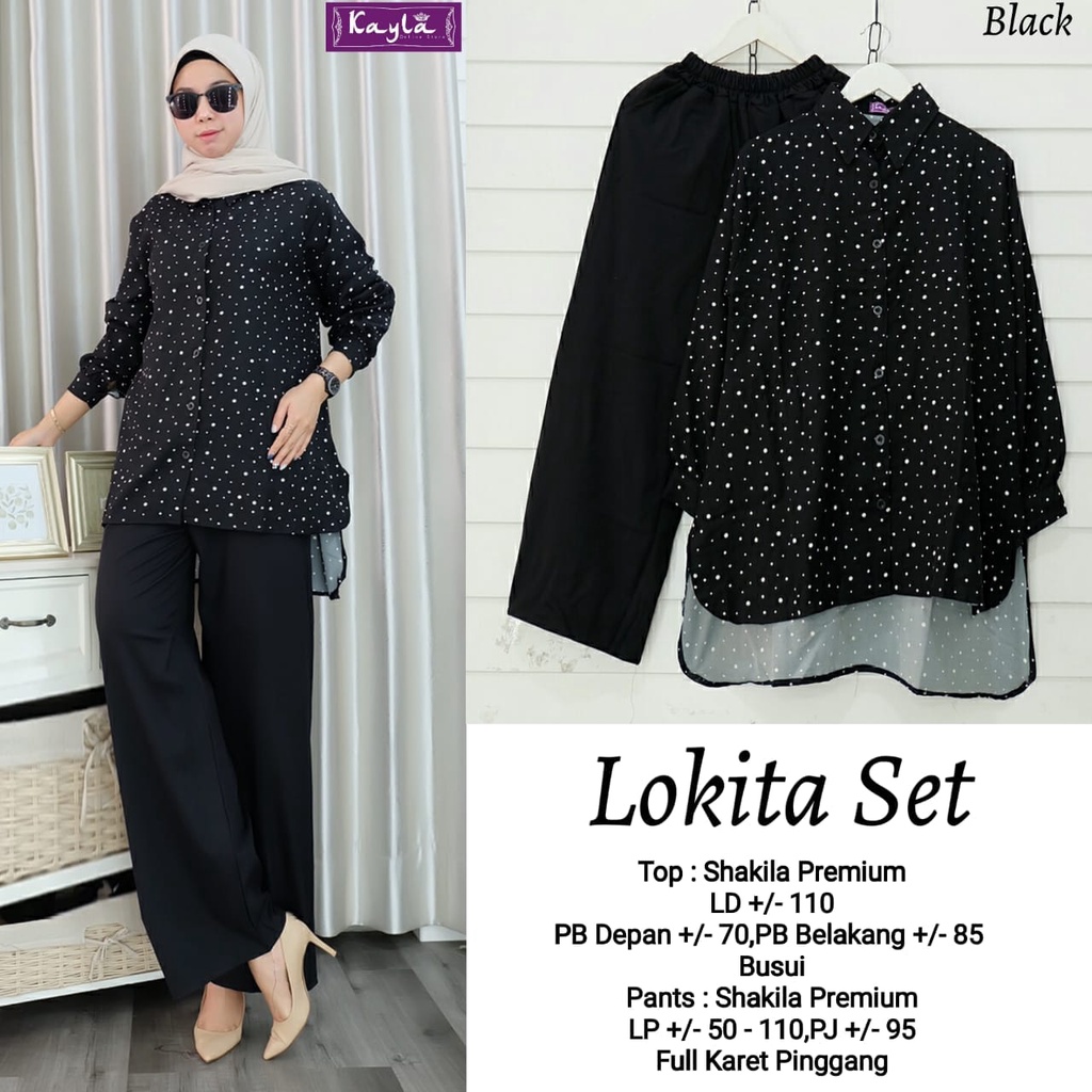 LOKITA SET CELANA PANJANG WANITA