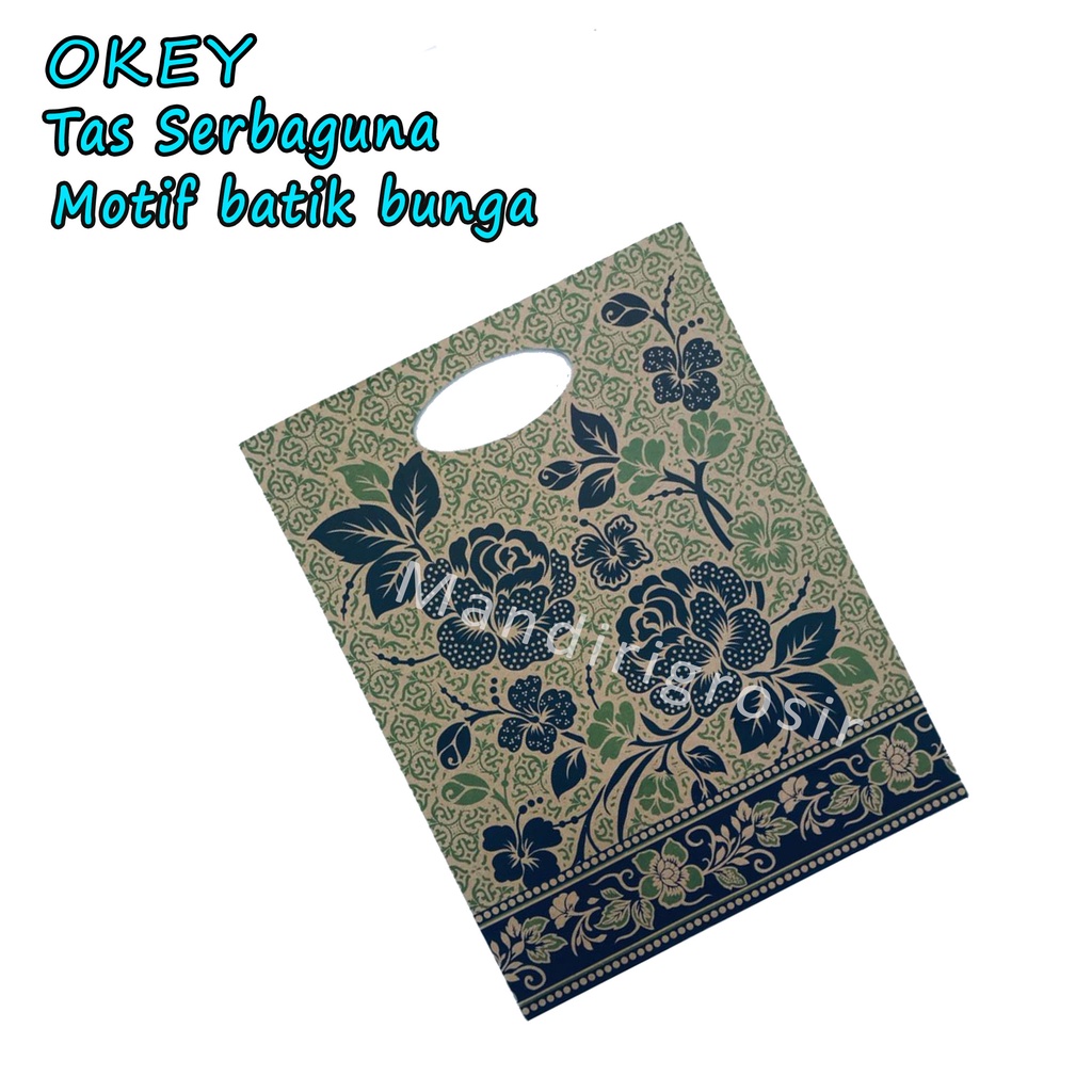 Tas Jinjing *OKEY * Motif batik bunga * 260x200x80mm