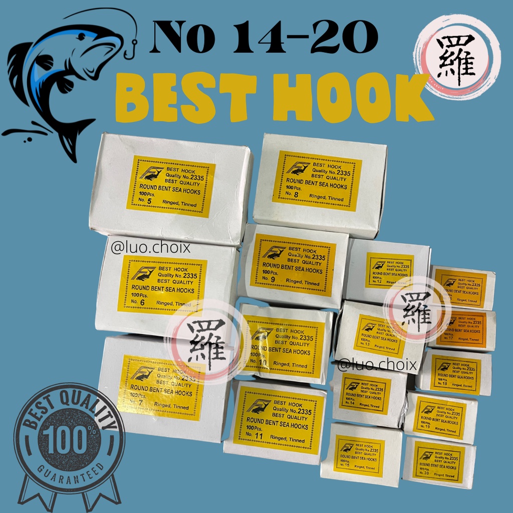Kail Mata Pancing BEST HOOK Quality no 2335 Best Quality No 14-20