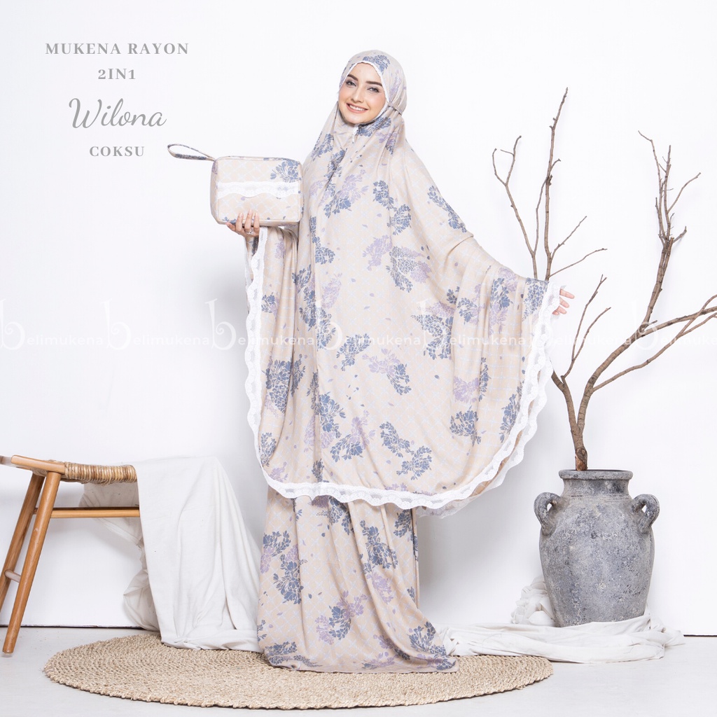 Mukena Dewasa Rayon Traveling 2in1 Wilona