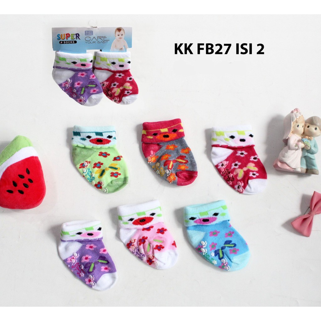 Kaos Kaki Bayi Newborn Laki Laki Perempuan / Kaos Kaki Anak Karakter [Isi 2 Pasang] / Mini Sock Cute