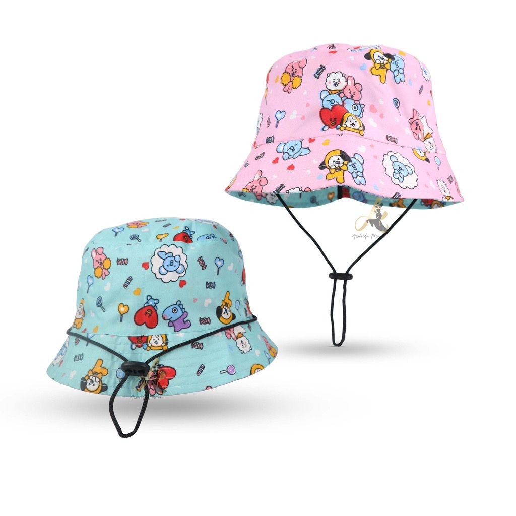 TOPI BUCKET SPIDER / TOPI BUCKET DINO /TOPI BUCKET DUA SISI BORDIR