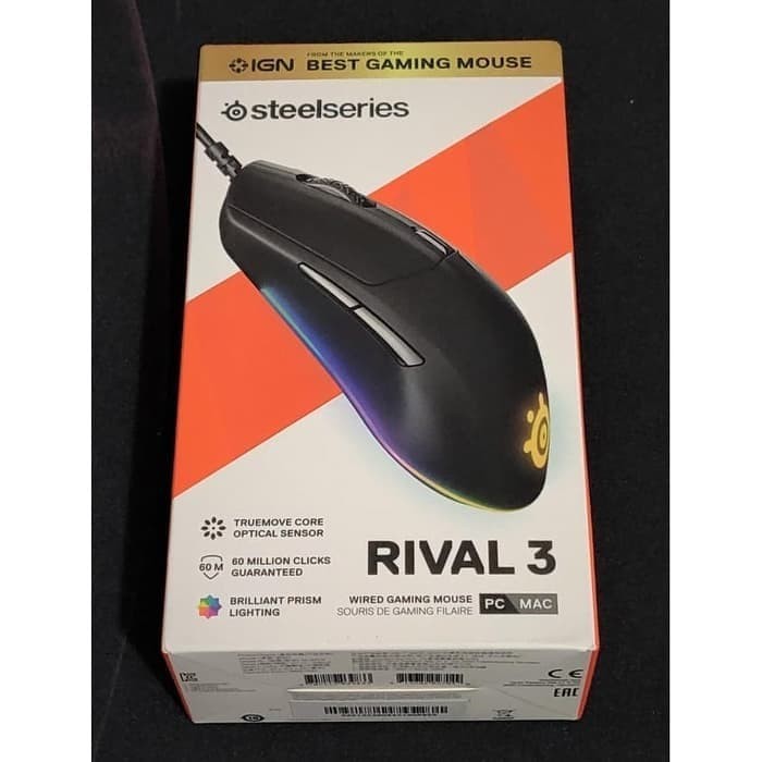 MOUSE STEELSERIES RIVAL 3 TRUEMOVE CORE SENSOR RGB