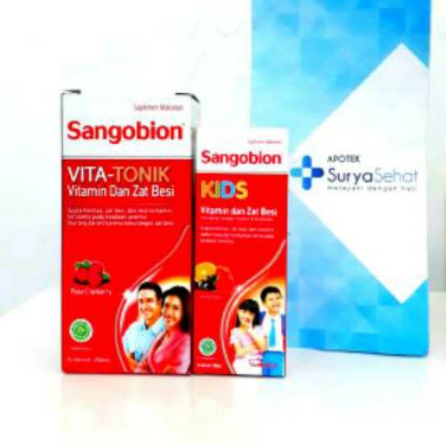 Sangobion Vitatonik 250ml rasa Cranberry - Sangobion sirup - Sangobion Kids Sirup 100ml