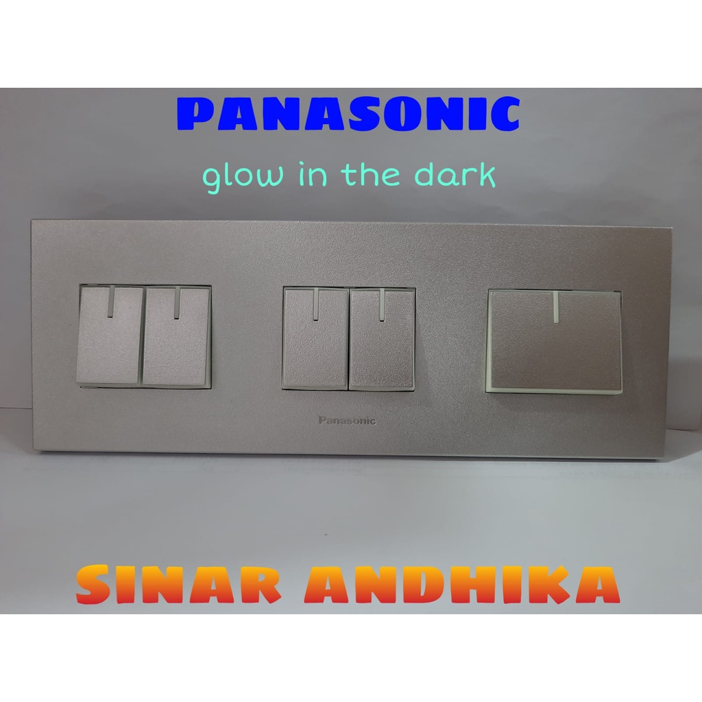 SAKLAR SERI KECIL DOUBLE + ENGKEL LEBAR SILVER STYLE E PANASONIC WESJ 78069MWS 313141MWS