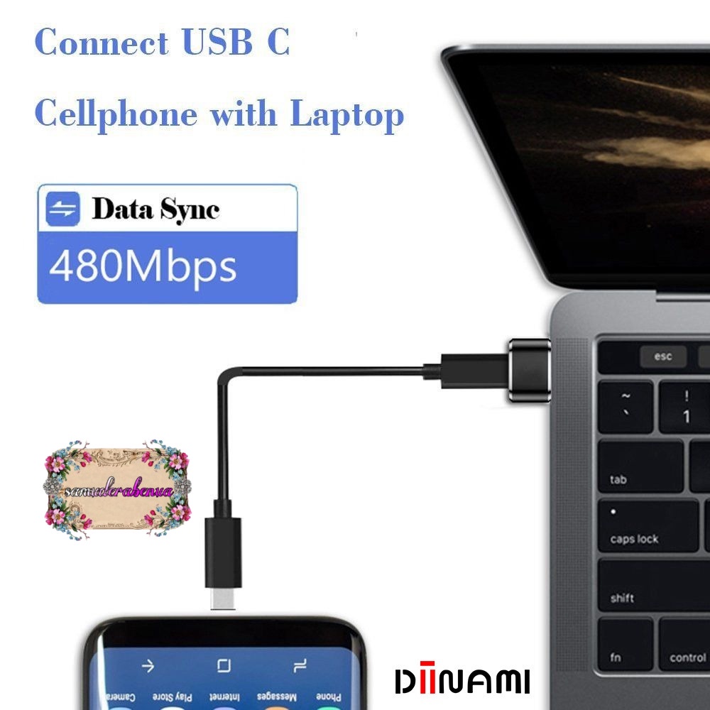 DM-G02 DIINAMI sambungan tipe c ke usb OTG USB Type C Female to USB A Male Adapter Converter Connector SB4196