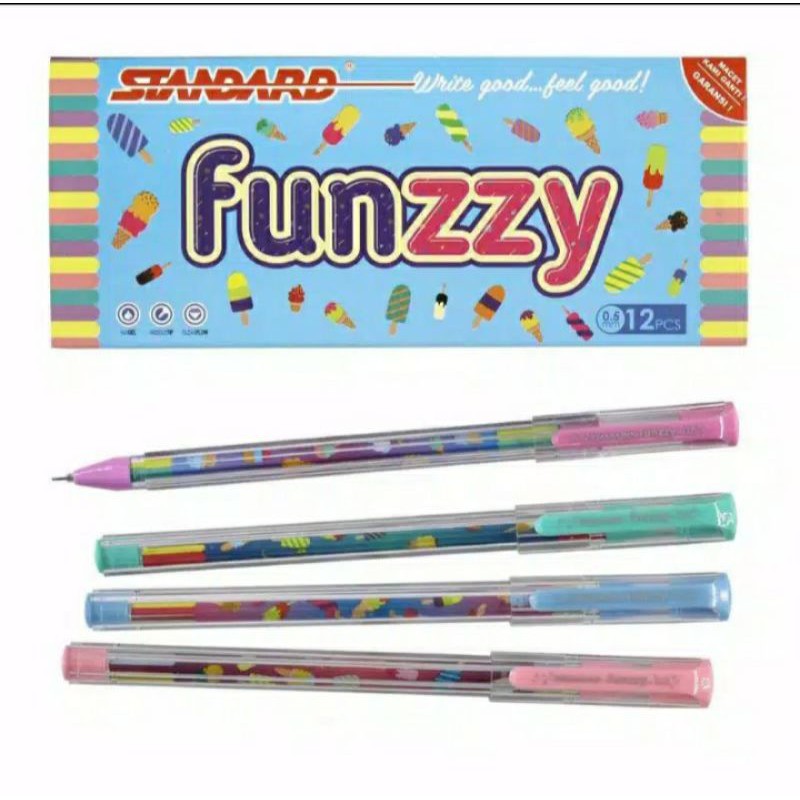 

STANDARD Pen Pulpen Funzzy 0.5 isi 12 Bulpen / Ballpoint / Bolpen / Bolpoin / Pena / Polpen