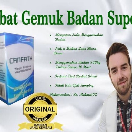 Obat Penggemuk Badan Canfath Original Canada Dijamin Tambah BB 10Kg