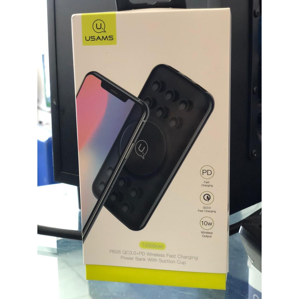 POWERBANK WIRELESS USAMS PB26 10000mAh QC3.0 + PD3.0 FAST CHARGING