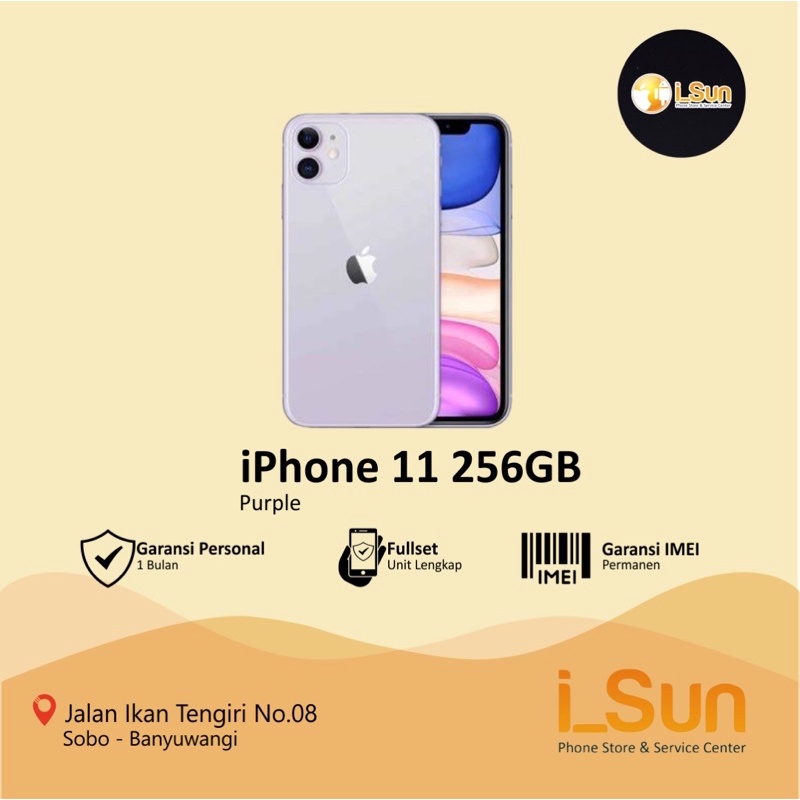 iphone 11 256gb Purple  Second/Bekas Ex Inter