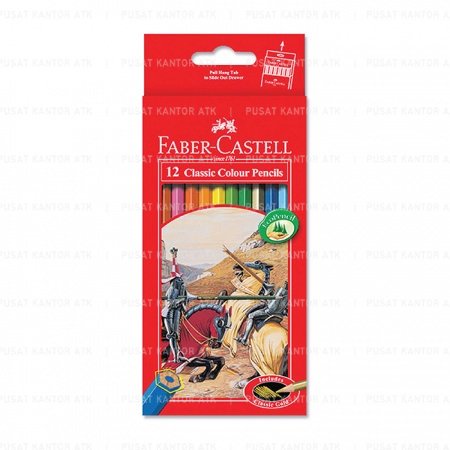 

Pensil Warna Faber Castell Classic Colour Pencils 12 Long Panjang Mewarnai Gambar