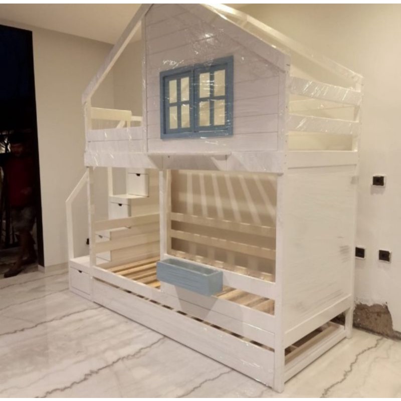 tempat tidur anak tingkat / dipan anak ukuran 100×200×280