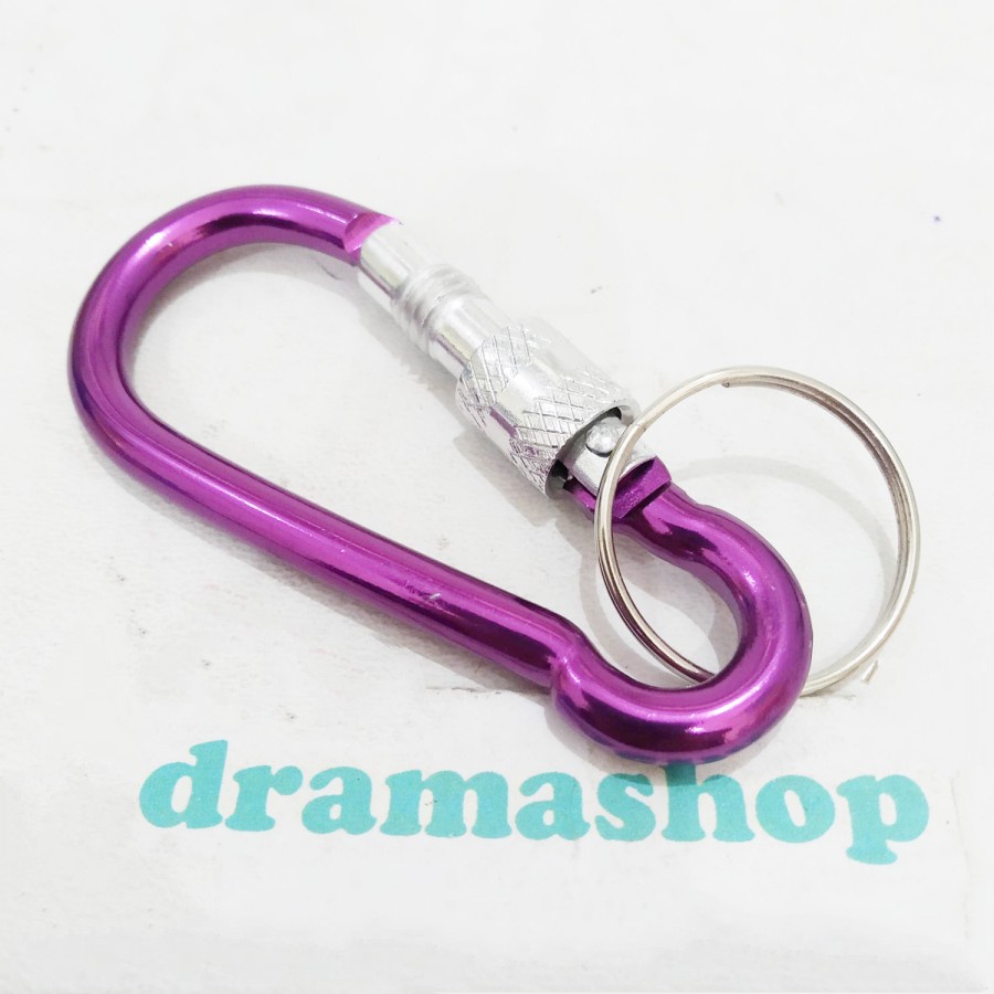 Ganci gantungan kunci Carabiner karabiner kait screw lock kecil