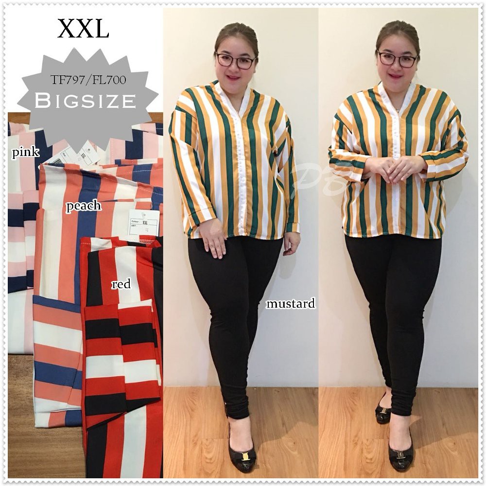 Unik Blouse Jumbo Baju Atasan Wanita Big Size Ukuran Besar FL700 Berkualitas