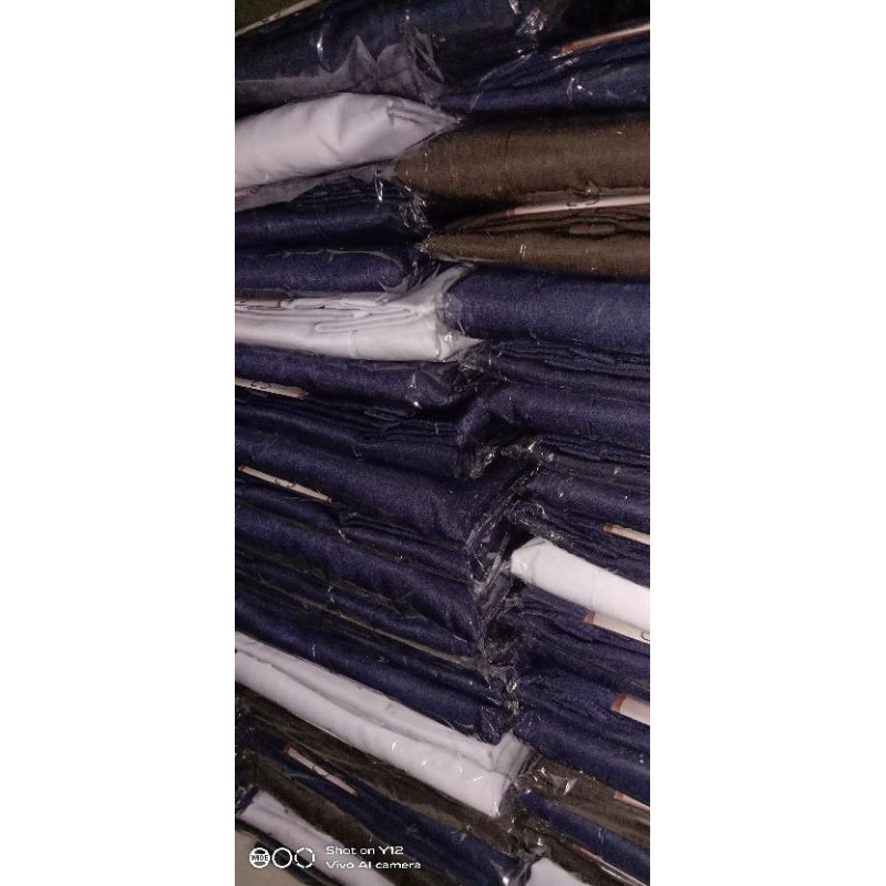 Rok Sekolah SMP SMA Rampel banyak Biru Putih Hitam Coklat Abu  S M L XL XXL Panjang Murah bahan Licin-2
