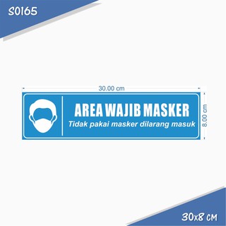 Odiaz Stiker Area Wajib Masker Biru Sticker High Quality ...