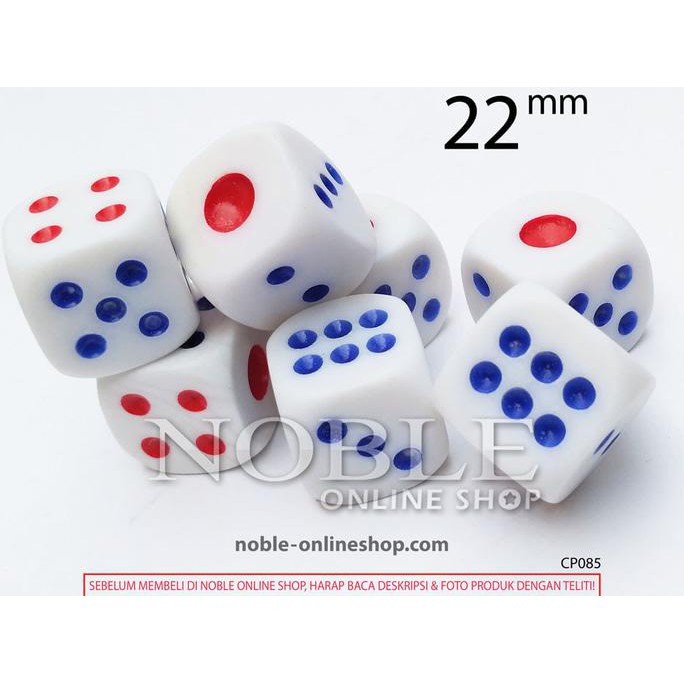 PALING MURAH  Dadu 22mm-Putih-Jumbo-Toy-Pelengkap Board Game-Ular Tangga-Monopoli