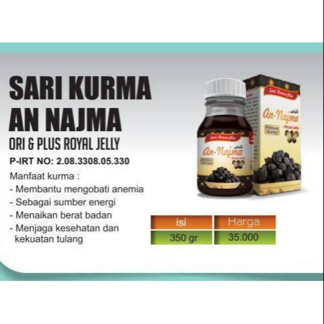 

Sari Kurma An Najma plus Royal jelly