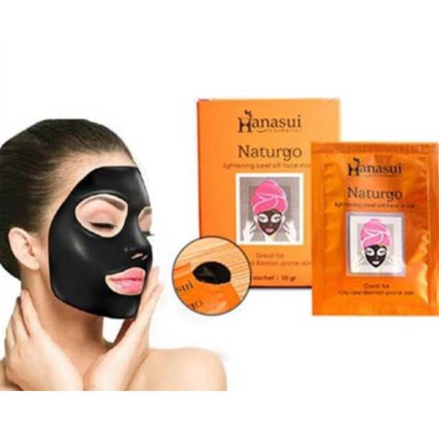 Naturgo HANASUI Lightening peel off mask ( isi 10 sachet)