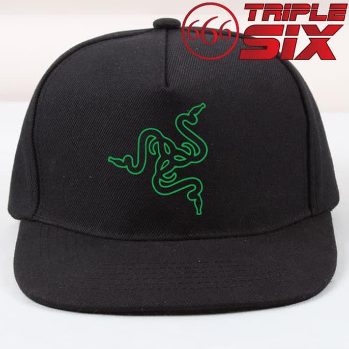 TERLARIS TOPI SNAPBACK PRIA► TOPI SNAPBACK COTTON CUSTOM RAZER DISKON