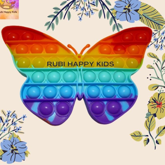 Ready Pop It Fidget Toys Pop It Squishsy / Butterfly Rainbow (Kupurainbow)