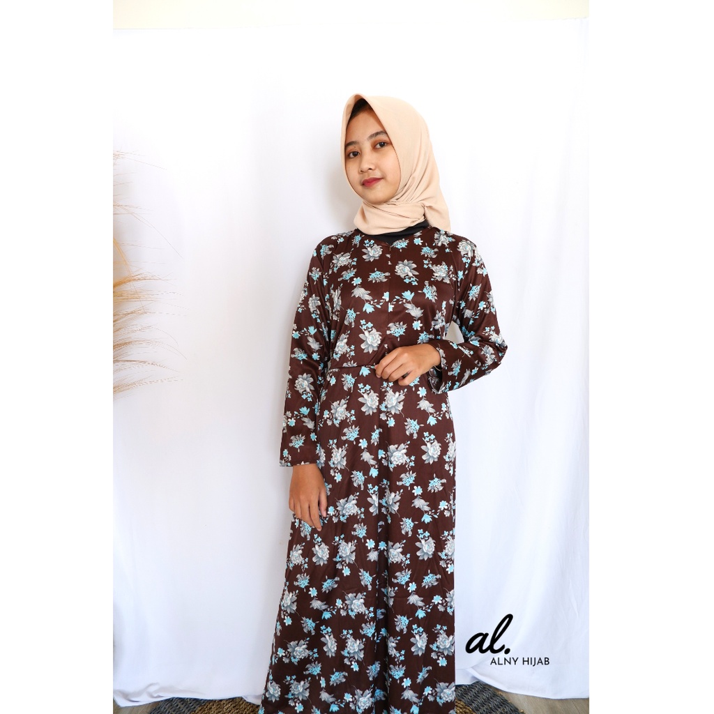 Alny Hijab - Gamis Hyget Bunga Bunga