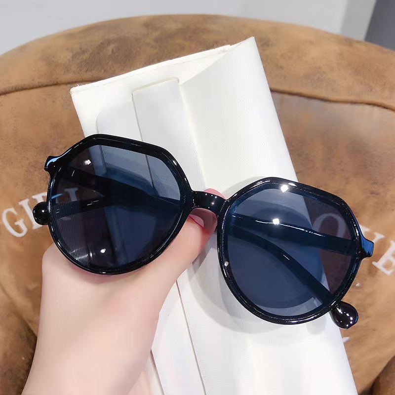 Kacamata Hitam Wanita Hexagon - Kacamata Elegan Retro Wanita Korean Style-Ka-61 Hitam