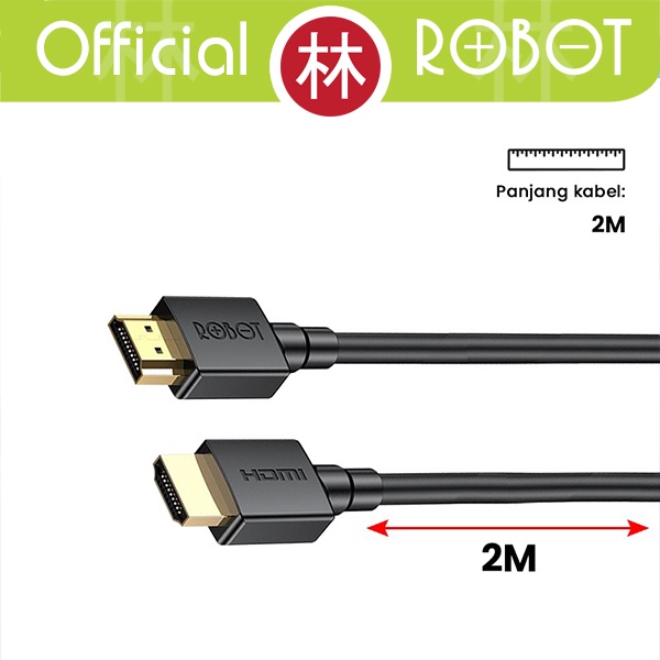 ROBOT RFH02 Kabel HDMI 2.0 Cable High Definition 3D 4K*2K HD 2M Ori