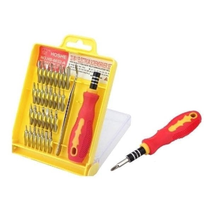 Obeng set toolkit KOTAK 32in1 lengkap dengan pinset / 32 in 1 | Shopee