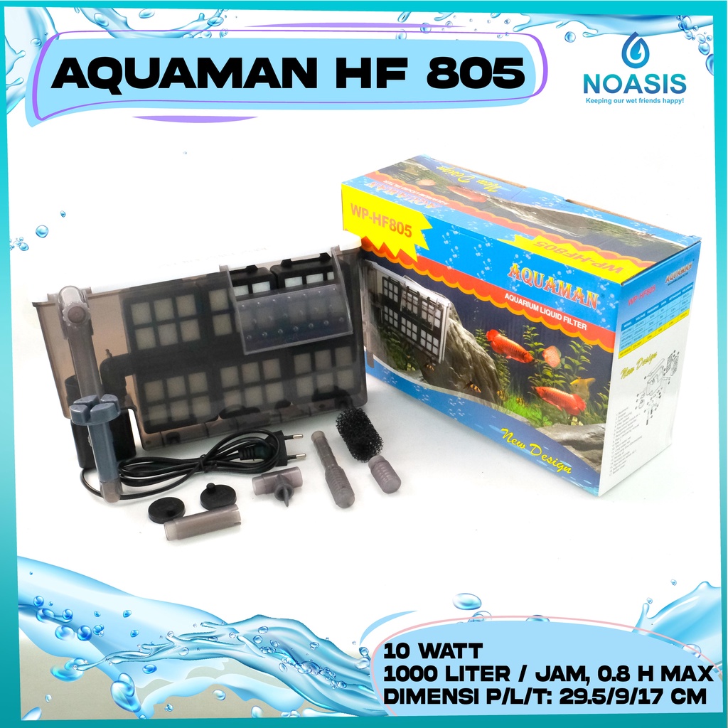 FILTER GANTUNG AQUARIUM HANGING FILTER SLIM AQUAMAN WP HF 805 HF-805