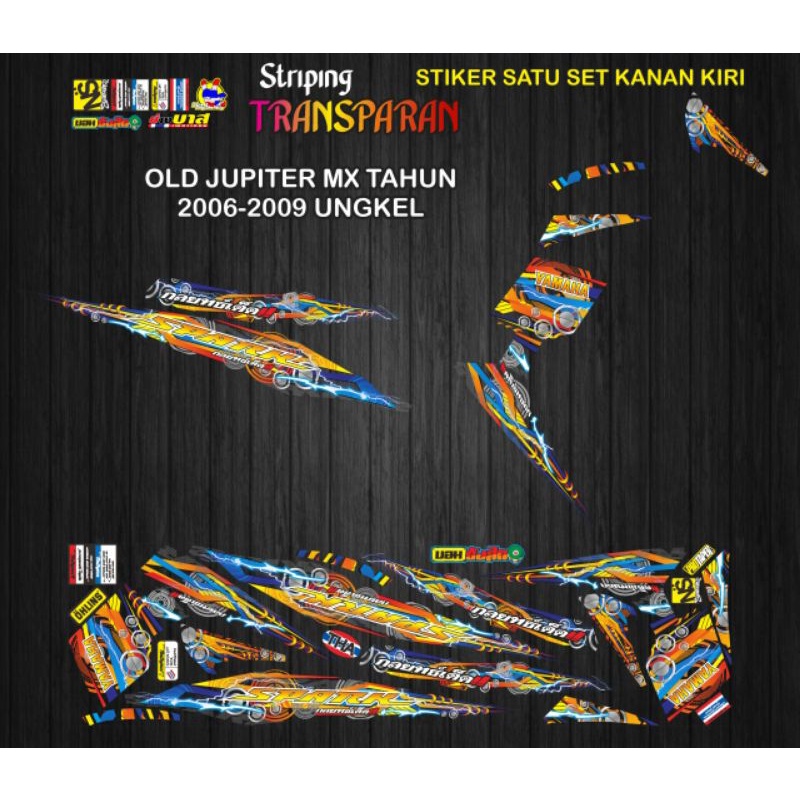 STIKER HOLOGRAM / STIKER TRANSPARAN DECAL OLD JUPITER MX TAHUN 2006-2009 UNGKEL