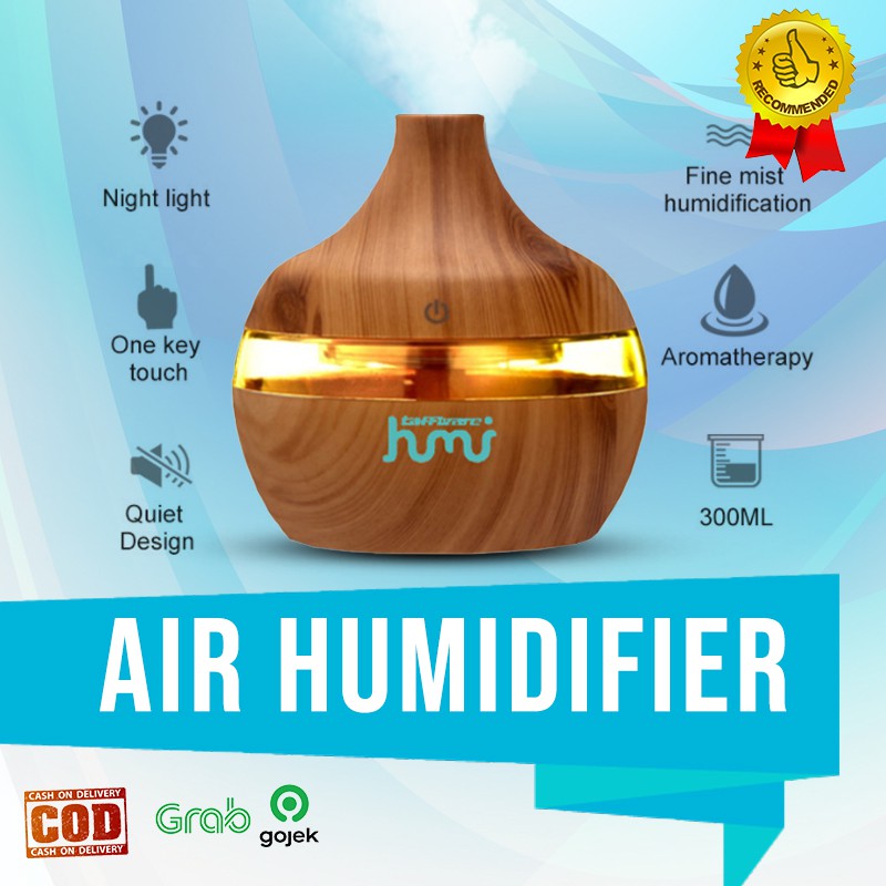 Ultrasonic Humidifier  Aromaterapi Design Kayu 300ml