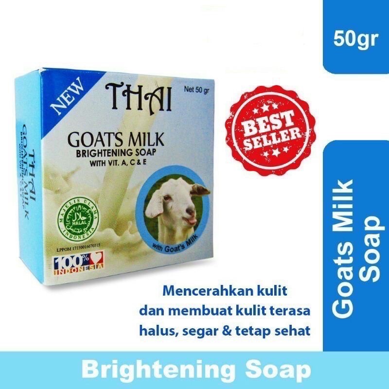 Thai Goats Milk Soap 50gr - Sabun Susu Kambing BPOM