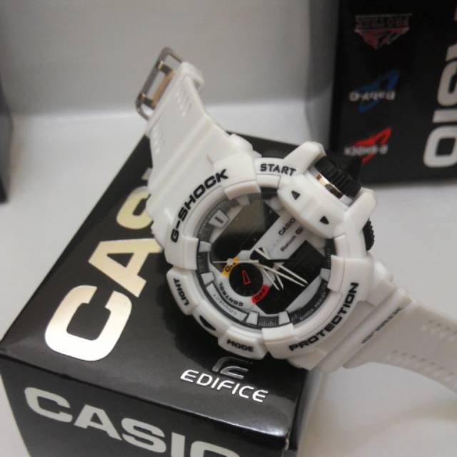 Jam tangan pria Casio G-Shock G-MIX  fulk white/putih KWS