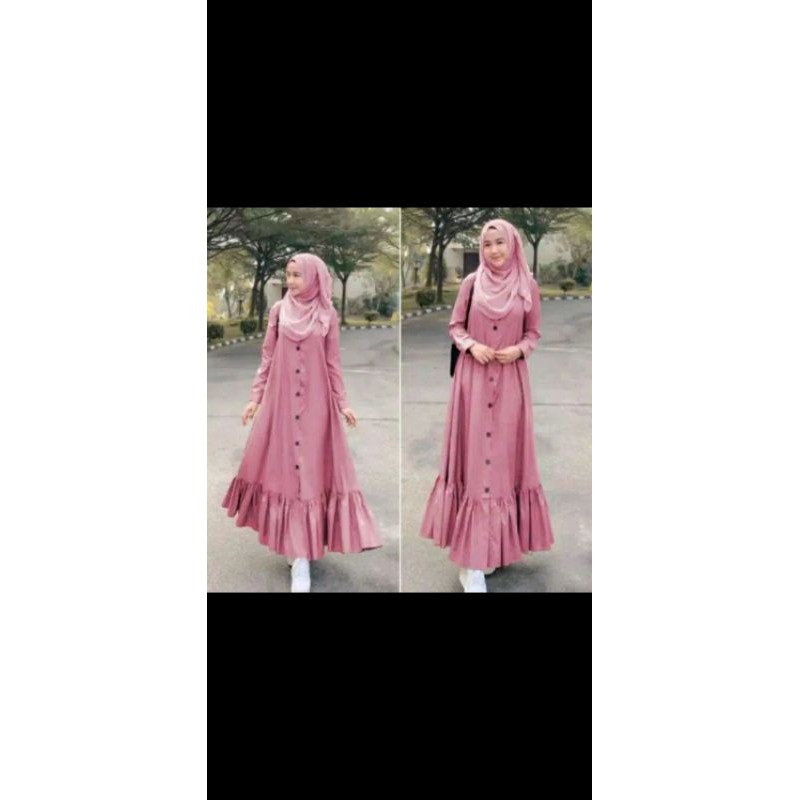 PIONI LONG DRESS/REMPEL KELILING DEPAN DAN BELAKANG XL/LD105