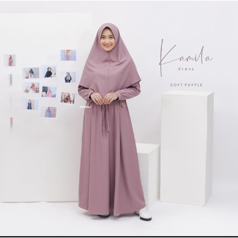 Gamis Syari / Kamila Dress Bahan Queen Stretch