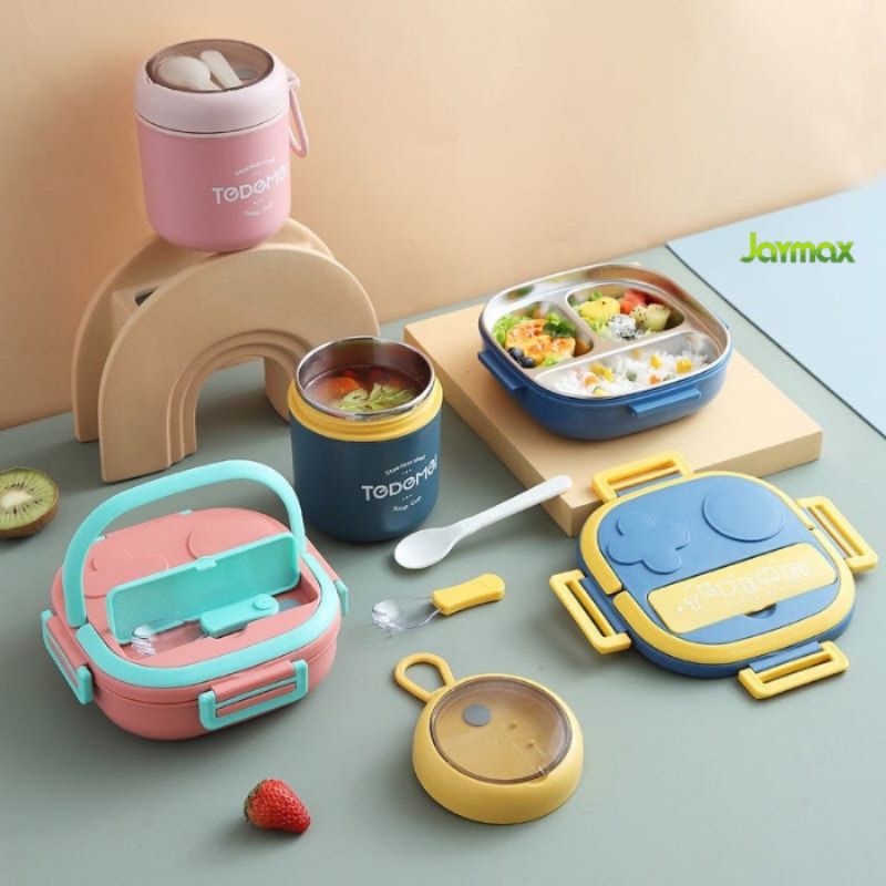 LUNCH BOX STAINLESS 5 Sekat / Lunch Box ANTI TUMPAH / Kotak MAKAN Tahan PANAS Anti Karat Premium