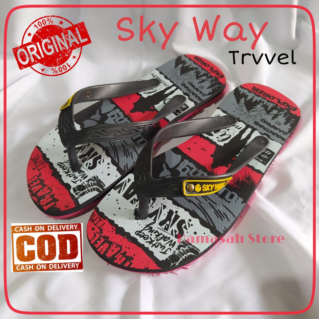 [ COD ] Sendal Skyway Trvvel Original | Sendal jepit Pria wanita, sandal jepit santai
