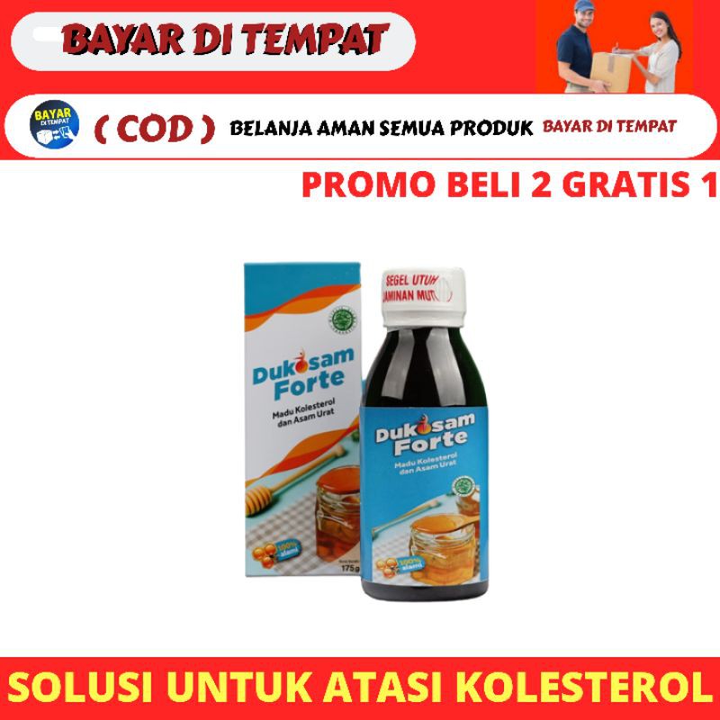Herbal Madu DUKOSAM FORTE Obat Penurun Kadar Kolesterol Asam Urat Tinggi 100% Aman dan Asli Original