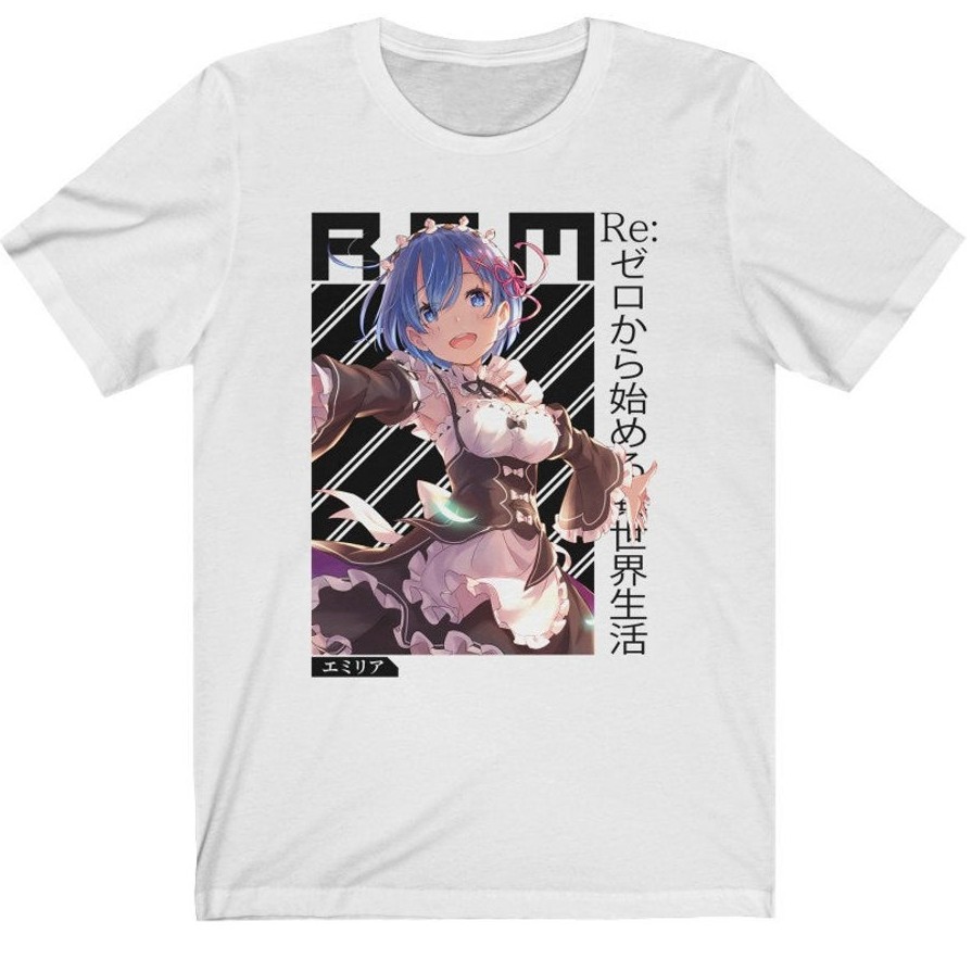 Tshirt Re Zero Rem Kanji Anime Manga Premium