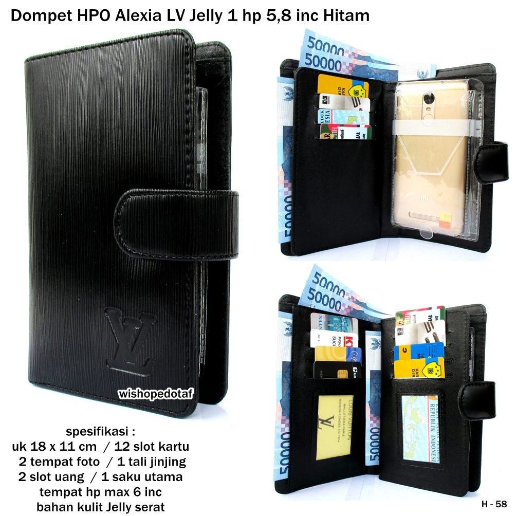 Dompet wanita HPO Alexia LV jelly - hitam