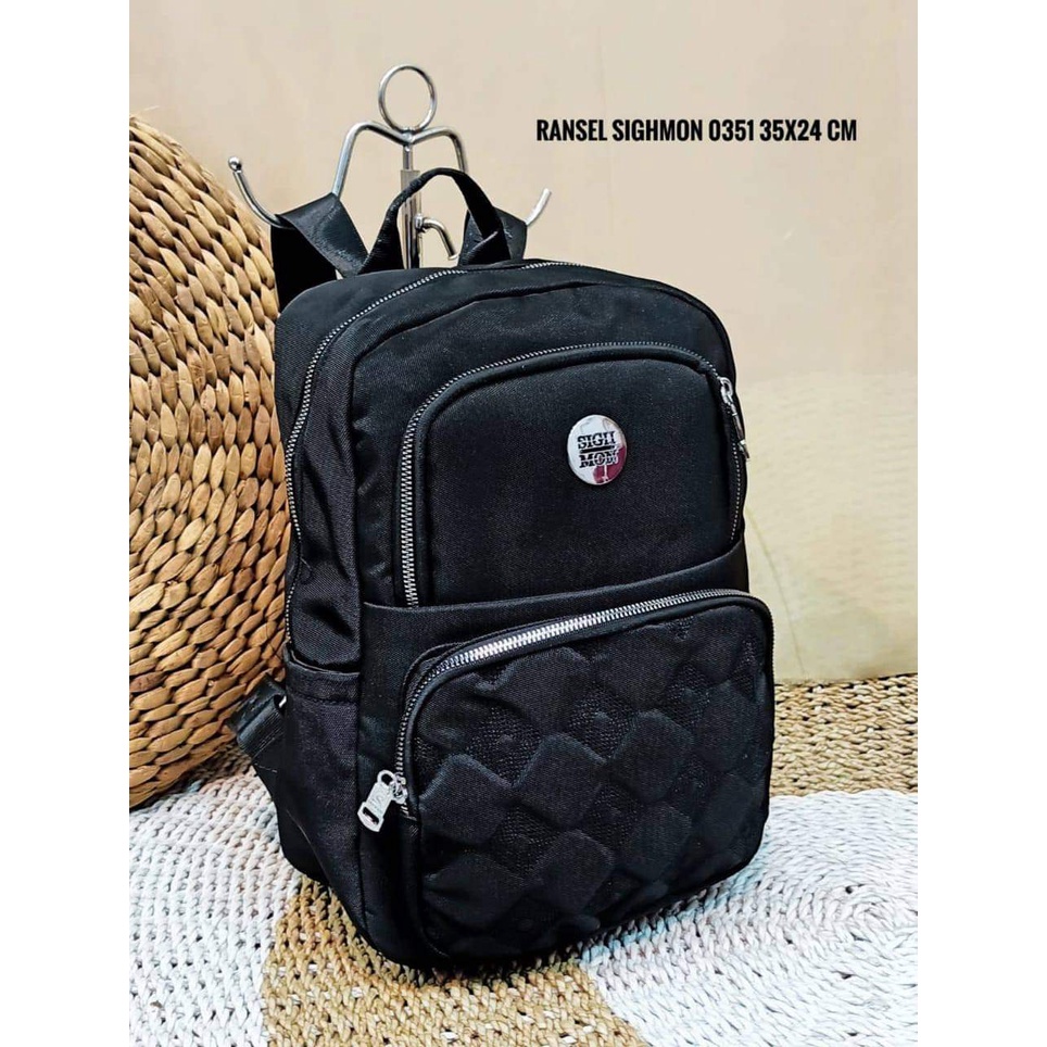 Tas Ransel Sighmon 0351 Size 36x13x26 cm bahan Kanvas. Tas Ransel Wanita Tas Sighmon ORI tas Sighmon Ransel Import Murah Berkualitas Bisa bayar ditempat.!!!!