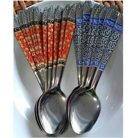 Sendok Makan Batik Stainless 1 Lusin 12 Buah / Stainless Steel