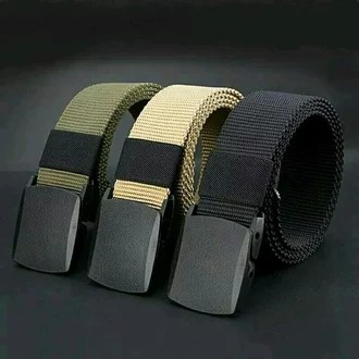 IKAT PINGGANG ANTI METAL DETECTOR - NYLON CANVAS SABUK PRIA COWOK - TACTICAL ARMY