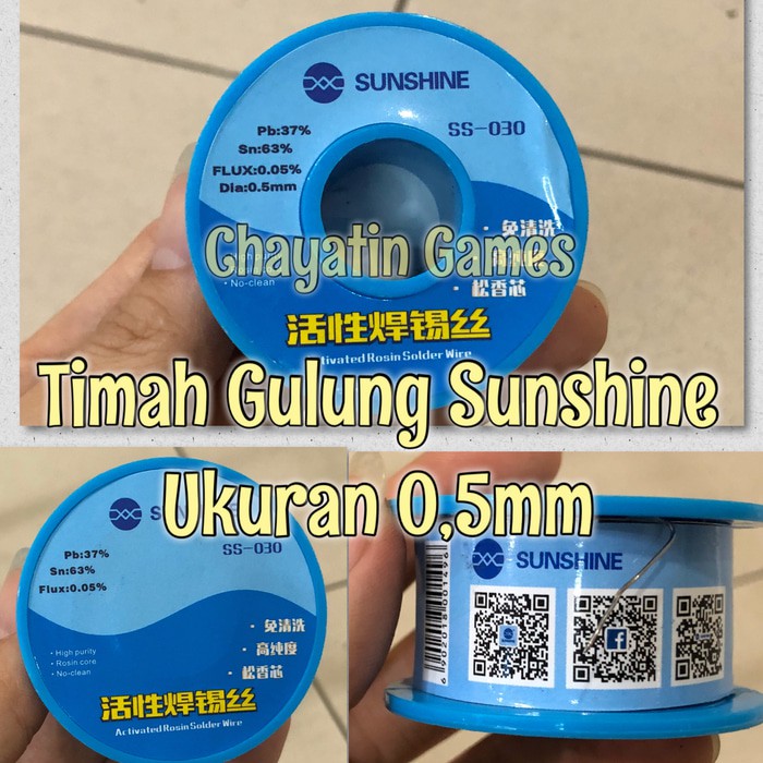 Timah Sunshine 0.5mm &amp; 0.6mm Biru