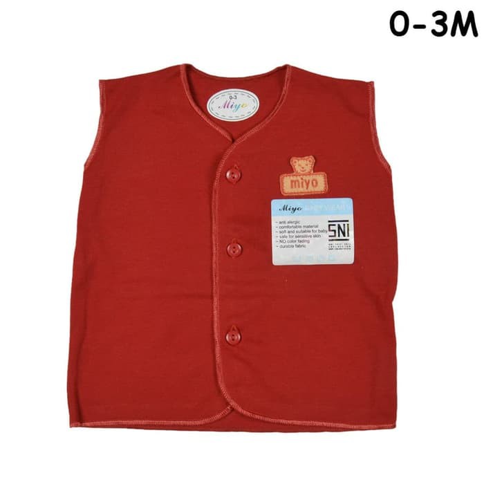 MIYO 1 Pcs Baju Bayi Kutung MERAH Newborn (0-6M)