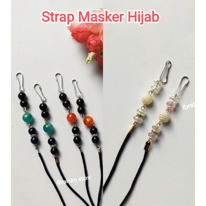 (ISI 12) STRAP MASKER 2 IN 1 MURAH /  STRAP MASKER HIJAB / KALUNG MASKER RANTAI / KALUNG MASKER MUTIARA